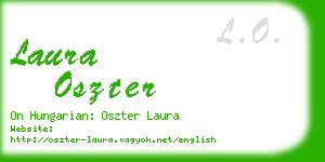 laura oszter business card